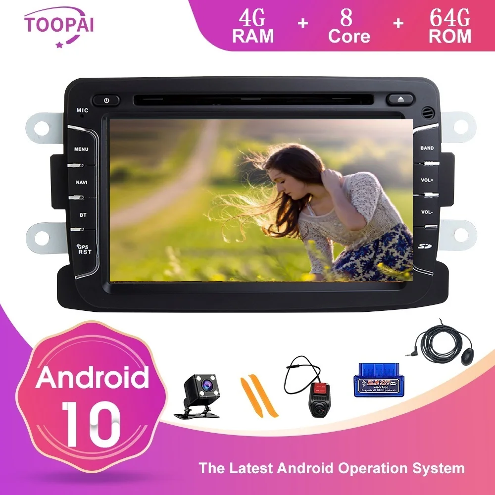 Автомобильный мультимедийный проигрыватель TOOPAI стерео система на Android 10 с GPS для