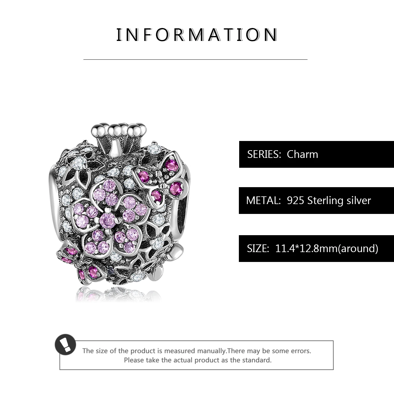 Женские браслеты из серебра 925 пробы с короной цветком любовным сердцем и