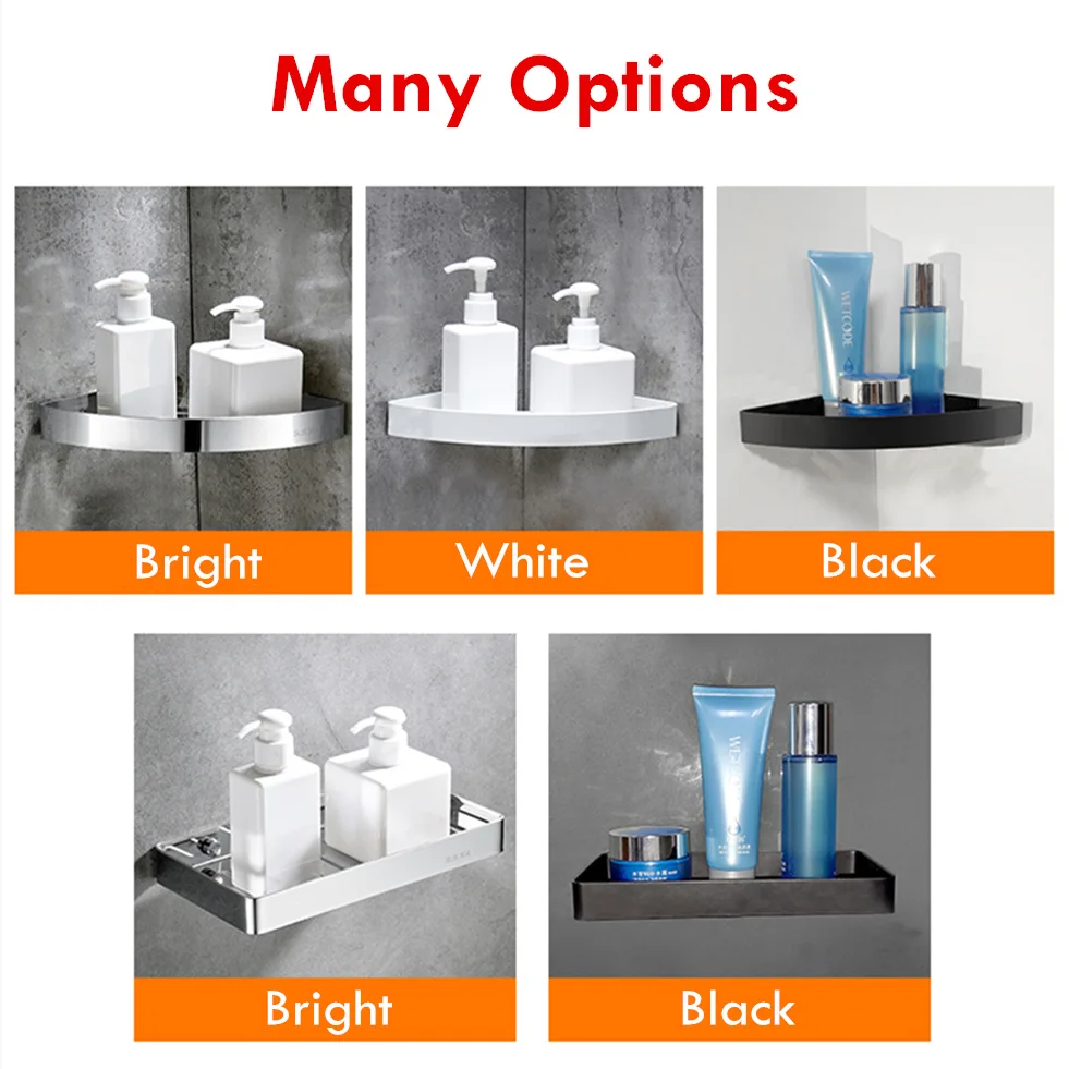 Угловая полка для душа и ванны из нержавеющей стали SUS 304 настенное крепление