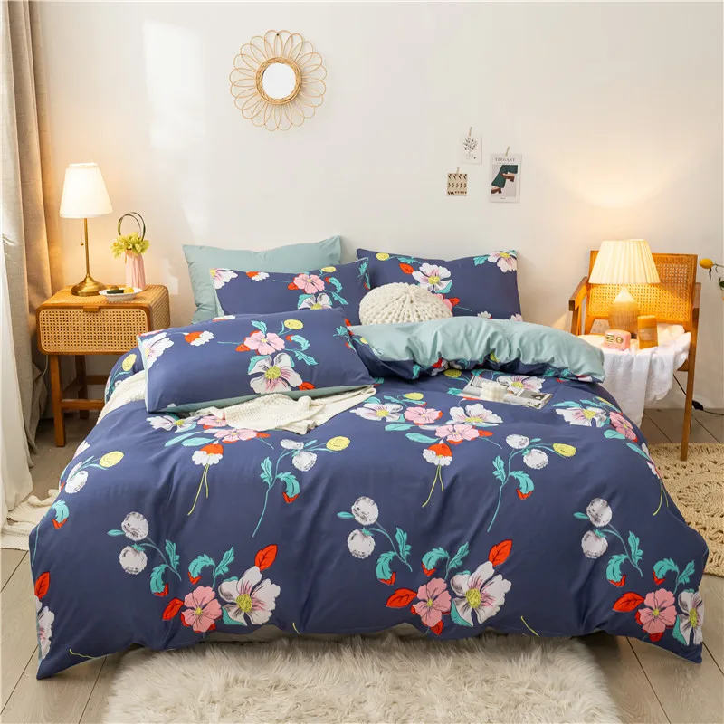 

Pastoral Floral Leaf Duvet Cover Queen Nordic Bedding Set Quilt Cover Single Double King 220X240 Bed Linens Sheet 150 Bedclothes