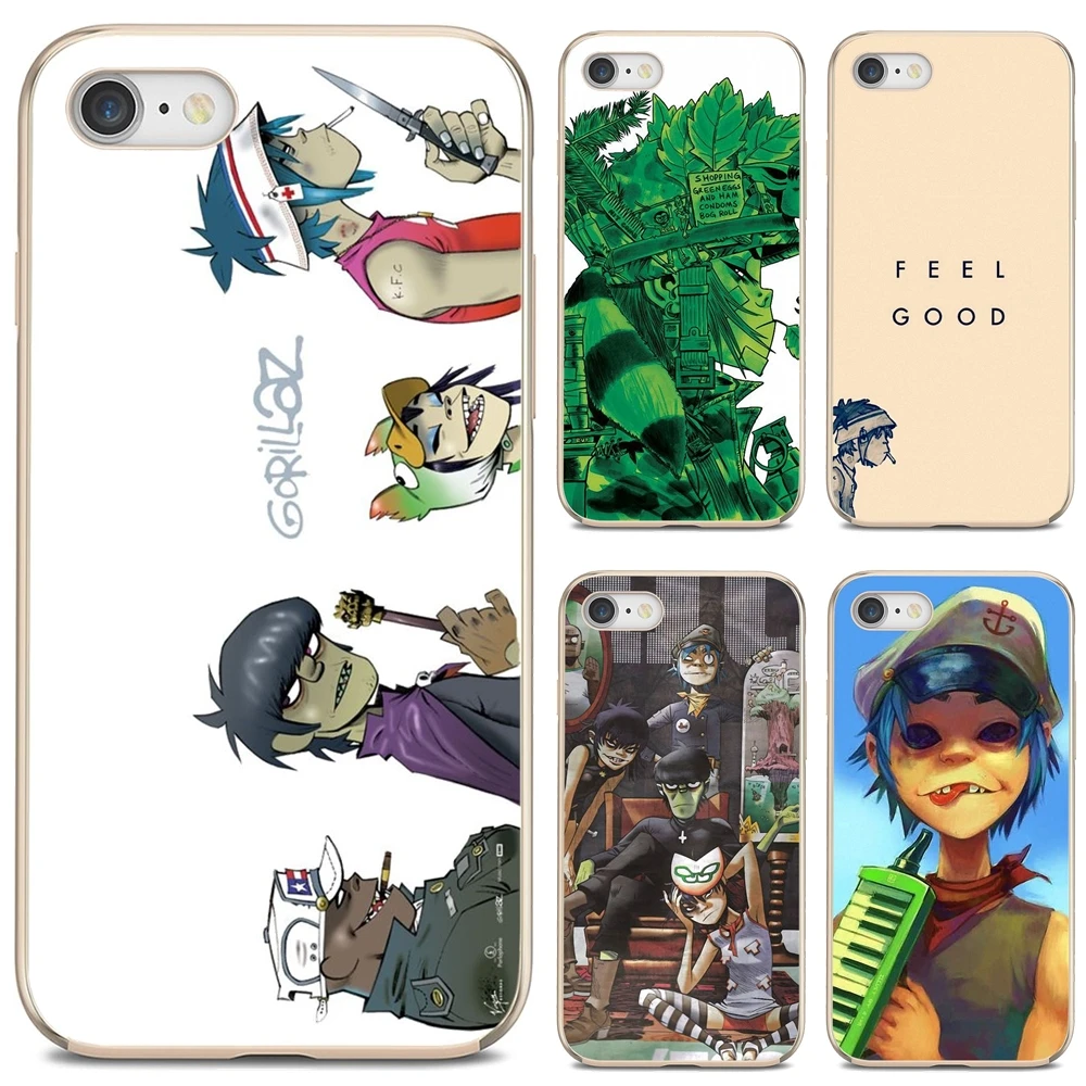 

For iPod Touch iPhone 10 11 12 Pro 4S 5S SE 5C 6 6S 7 8 X XR XS Plus Max 2020 Soft Cover cartoon-Demon-Days-gorillaz-boat