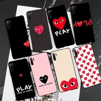play comme des garcons heart phone case for xiaomi mi5x mi6 mi6x mia2 mi8 mi9 mi10 note2 note3 note10 pro max plus 10 lite cover
