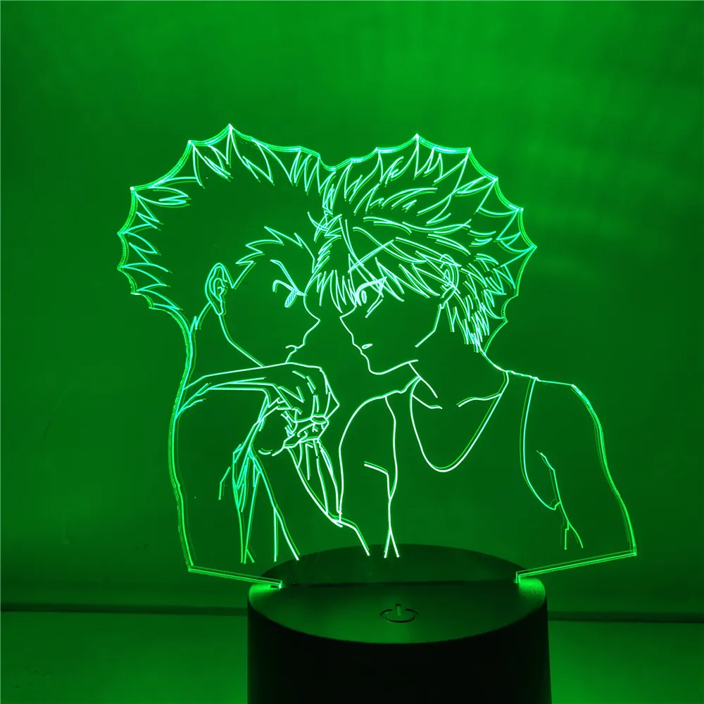 Охотник X Hunter 3D лампа Gon Freecss Killua Zoldyck фигурка светодиодный ночник аниме HXH игрушки