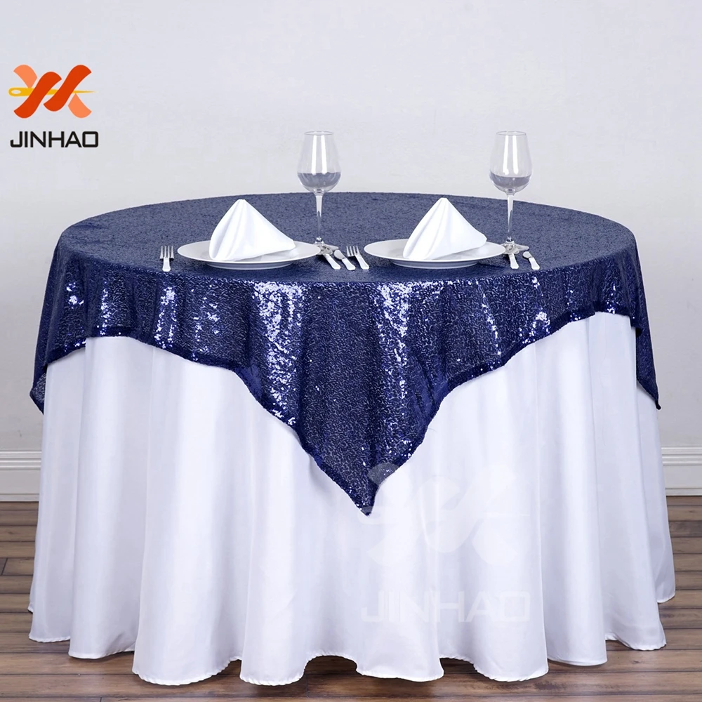 100% полиэстер 180 см Королевский синий блесток скатерть Рождественская | Дом и сад