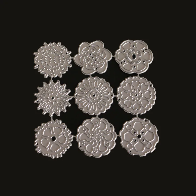 9 шт. металлические режущие штампы форма цветок 3D высечка скрап бумага ремесло