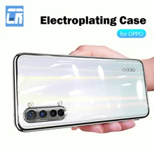 Electroplating Frame Soft Clear Phone Case For OPPO Reno 3 4 5 Pro 2z 2f Find X3 X2 Lite A9 A5 2020 R17 Camera Protector Case
