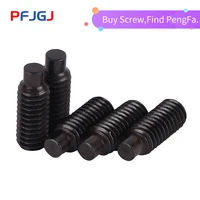 peng fa din915 grade 12 9 carbon steel convex end set screws black hex socket headless machine screws m3 m4 m5 m6 m8 m10 m12
