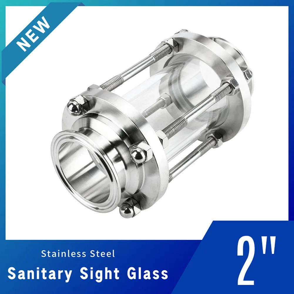 

2 Inch Sanitay Flow Sight Glass Diopter With Clamp End Stainless Steel 304 Tri Clamp 50.5MM*63.5MM Sanitary Direct-view Mirror