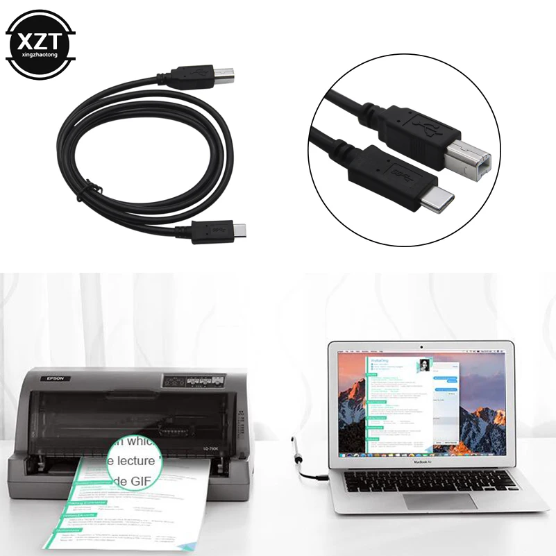 USB 3 1 Тип C Штекерный разъем для 2 0 B кабель передачи данных адаптер быстрой файлов