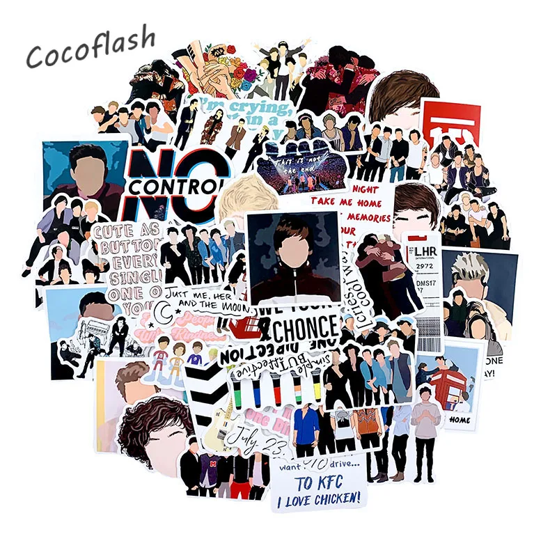 10/50Pcs/set One Direction British Pop Group Stickers For Laptop Luggage Motorcycle Skateboard Scrapbook Kid Toy Car Motorcycle