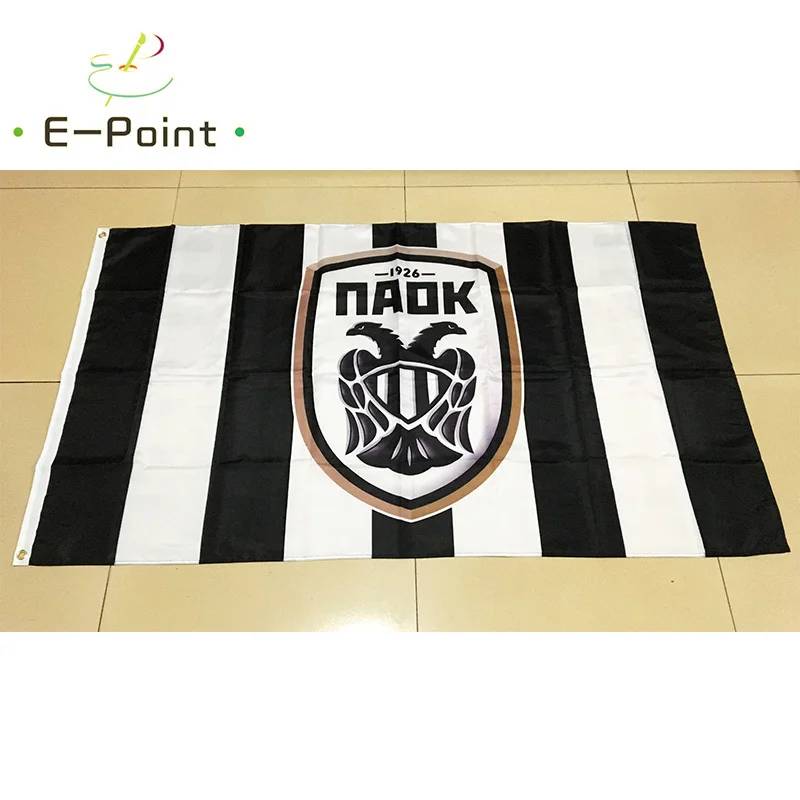 Греческий PAOK F. C. 3 фута* 5 футов(90*150 см) размер рождественские украшения для домашнего флага баннер подарки