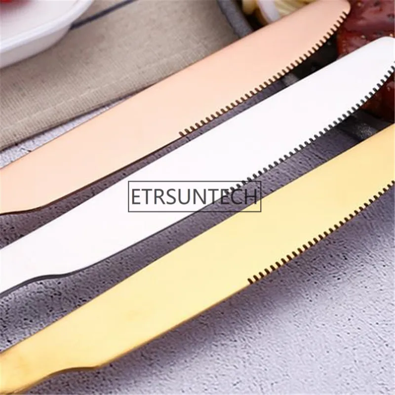 Kaufen 30Set Edelstahl Geschirr Set Löffel Gabel Messer Tragbare Löffel Multi Farbe Abendessen Geschirr Küche Werkzeug