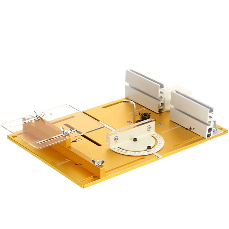 Aluminum Router Table Insert Plate Circular Saw Flip Cover With Miter Gauge Guide For Woodworking Workbench Tool | Инструменты
