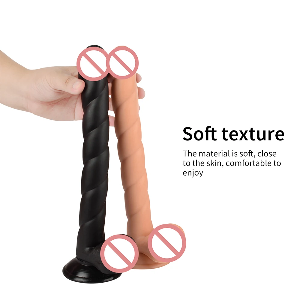 Супер длинный фаллоимитатор с присоской мягкий огромный член асимметричный