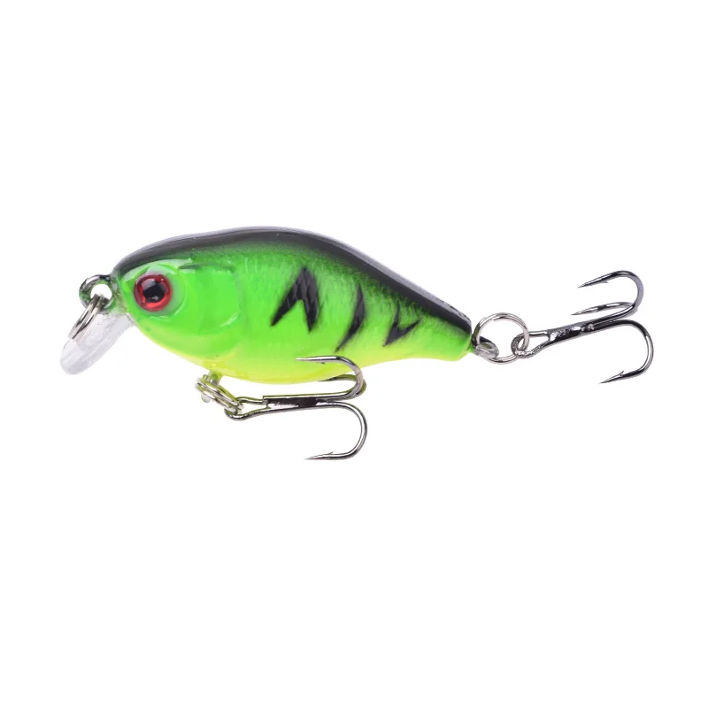 Este vibrante señuelo de pesca presenta un diseño verde y negro realista con múltiples ganchos para una mayor eficiencia de captura
