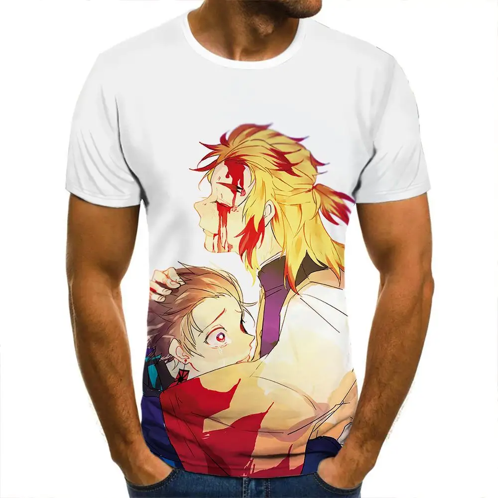 

3d T -Shirt Demon Slayer Column Tshirts Men Women Children Short Sleeve Cool Tees Fashion Casual Summer Boy Girl Kids Streetwear