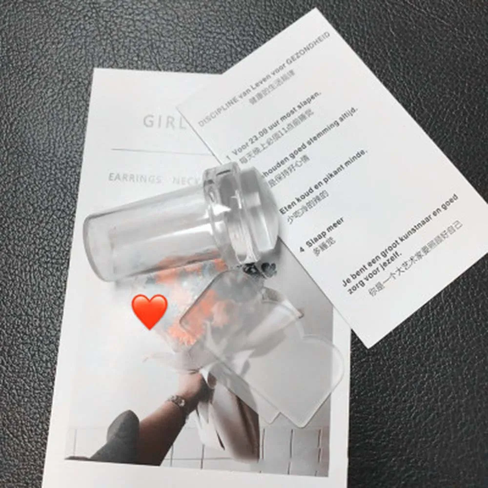 Профессиональный Прозрачный стемпер для ногтей скребок шаблон стемпинга нейл