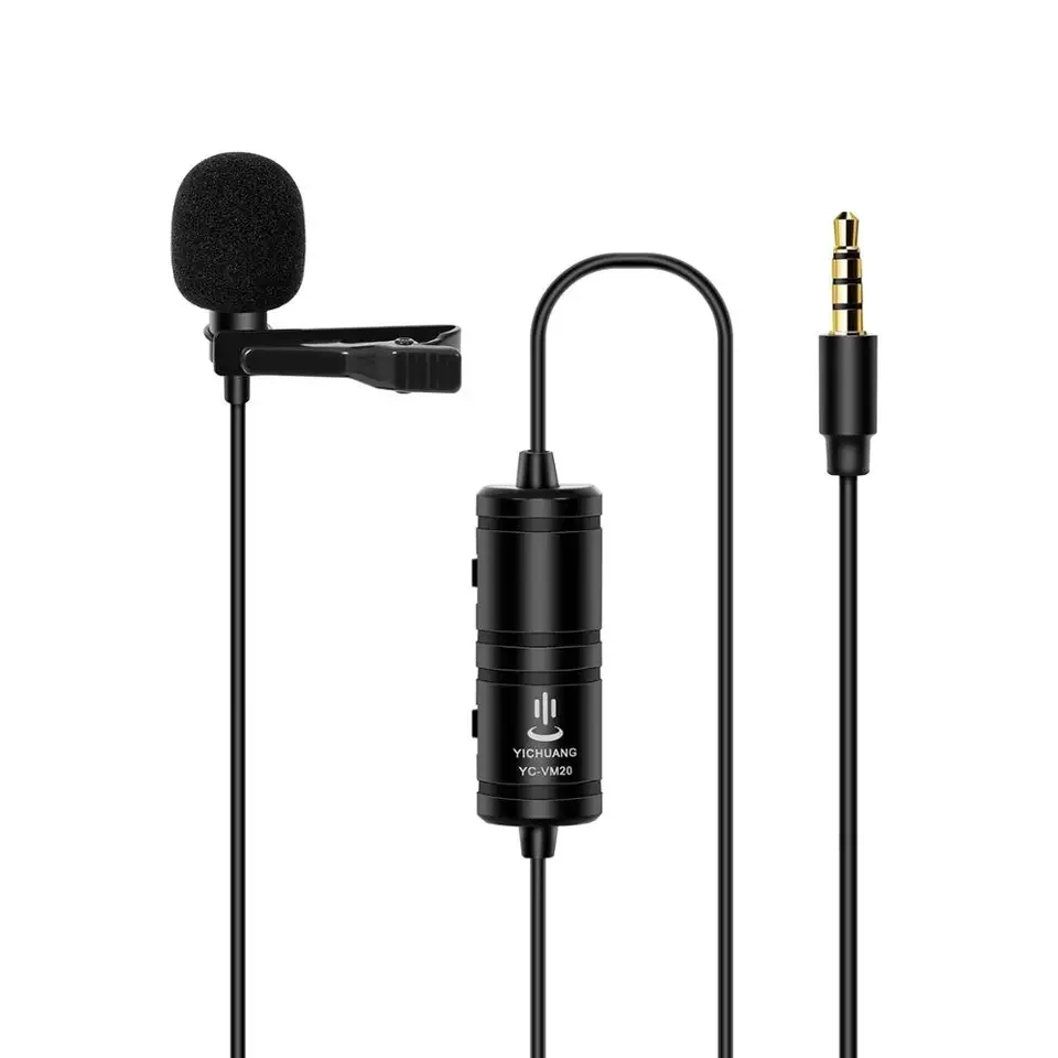 Микрофон петличный YC-VM20 мм 3 5 для iPhone Android Mac видеозаписи | Электроника
