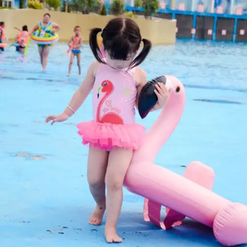 

Toddler Baby Girl Swan One-piece Swimsuit Babies Cartoon String Swim Swimwear Swimsuits Tulle Swimming Bathing Suit