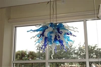 blue and white 100 mouth blown borosilicate modern mini chandelier light