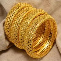 wando 4pcslot big africa dubai gold color bangles for women gold dubai bride ethiopian wedding bracelet bangle arab jewelry