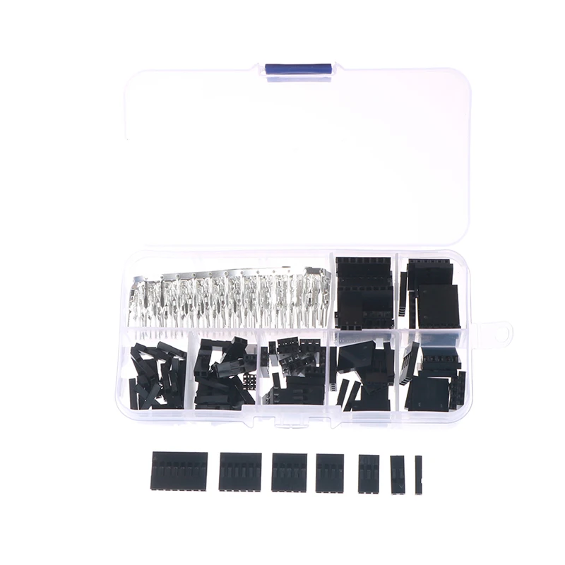

310pcs/Set Wire Jumper Pin Header Connector Housing Kit Male Crimp Pins+Female Pin Connector Terminal Pitch With Box