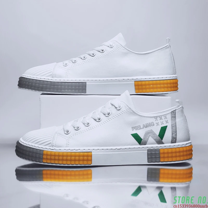 

2020 Autumn Youth Casual Shoes For Men Black White Fashion Lace Up Shoes Men Low Top Adult Casual Shoes Breathable Man Sneakers