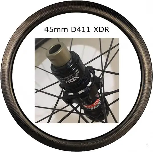45mm Novatec D411XDR 700C 58/45 мм бескамерная дорожная велосипедная Дисковая тормозная карбоновая колёса dimple disk Cyclecross carbon wheelset D350 t240 ступицы - Цвет: 45mm Novatec D411XDR