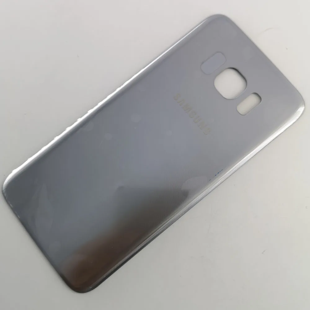 Серебристый 10 шт./лот S7 EDGE задняя крышка батарея чехол 3D стекло Корпус Крышка для SAMSUNG Galaxy S7 EDGE G935F задняя дверь+ клейкая наклейка - Цвет: Серебристый