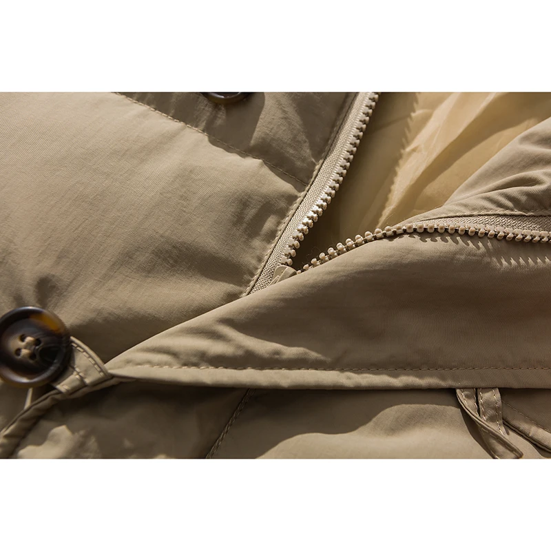 Пуховик мужской зимний однотонная парка бомбер пуховик в стиле Харадзюку