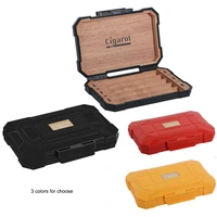 portable cedar wood cigar humidor case w humidifier 5 slots travel cigar storage box smoking accessories