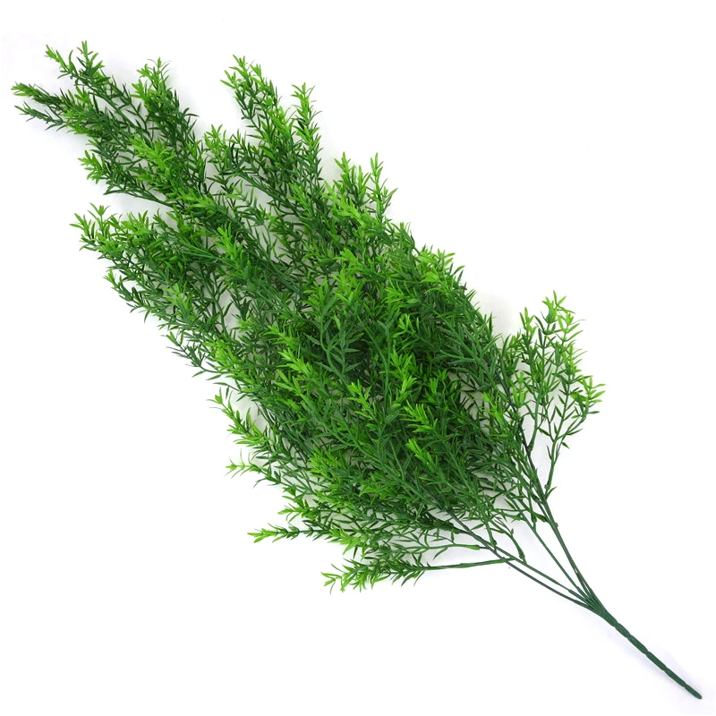 

5 Fork Artificial Rattan Leaves Wall Hanging Plant Home Wedding Decor