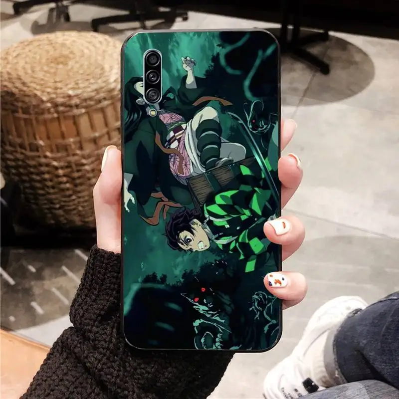 

Demon Slayer Phone Case Black For Samsung A10 20 30 40 50 01 11 31 51 71 S pLUS Cases