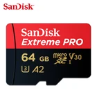 Двойной Флеш-накопитель SanDisk Extreme PRO Micro SD карты 128 Гб 64 Гб оперативной памяти, 32 Гб встроенной памяти, 512 ГБ 256 г 400 г Micro SD 128 ГБ флэш-памяти SD карты U3 4K V30, мicro SD, TF карты