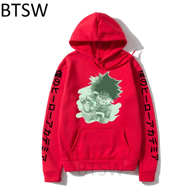 

Hot Japanese Anime My Hero Academia Graphic Hoodies Men Kawaii Cartoon Deku Sketch Print Hoodie Tops Sweatshirts Male Clothing