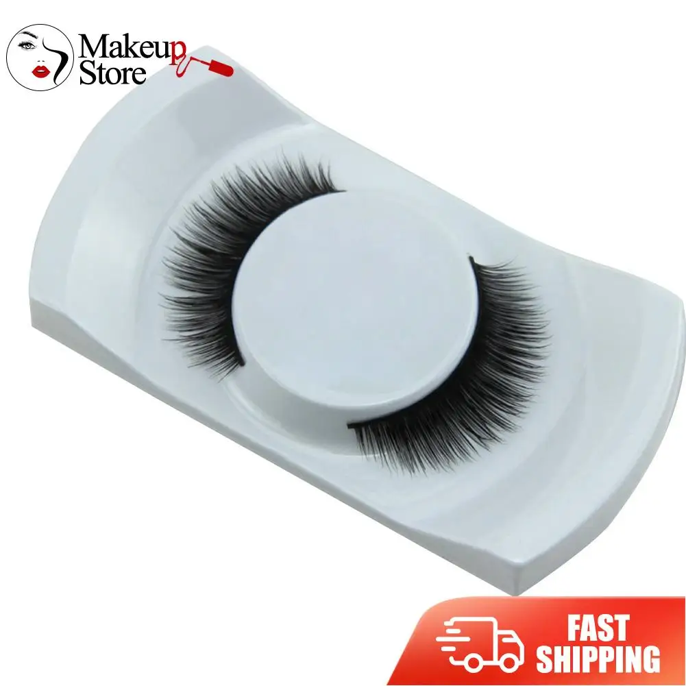 

1 Pair Fashion Woman Makeup Handmade Mink Hair Long Natural Cross False Eyelashes Cosmetics Tool