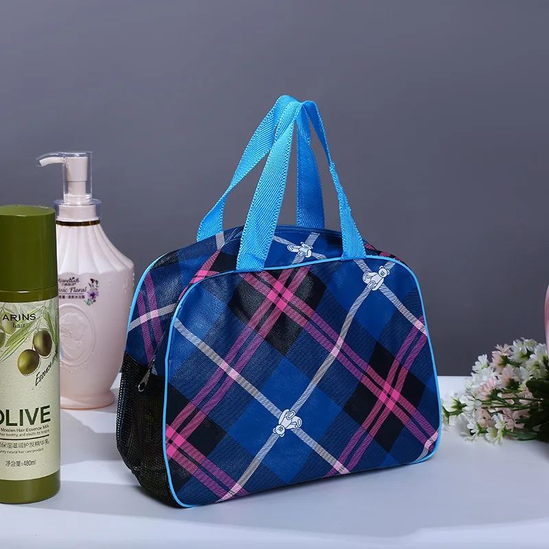 Purple cosmetic bag Высококачественный органайзер для мужчин и девочек с большой емкостью, туалетно-косметические принадлежности для мытья женской косметики, малогабаритные сумочки-косметички для дорожных принадлежностей - Color: Purple cosmetic bag