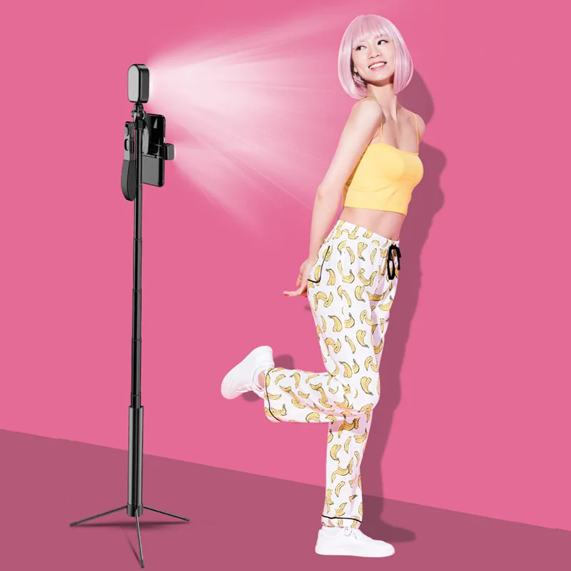 Новый Ручной штатив для селфи со светодиодной подсветкой стабилизатор Steadicam 5 в 1