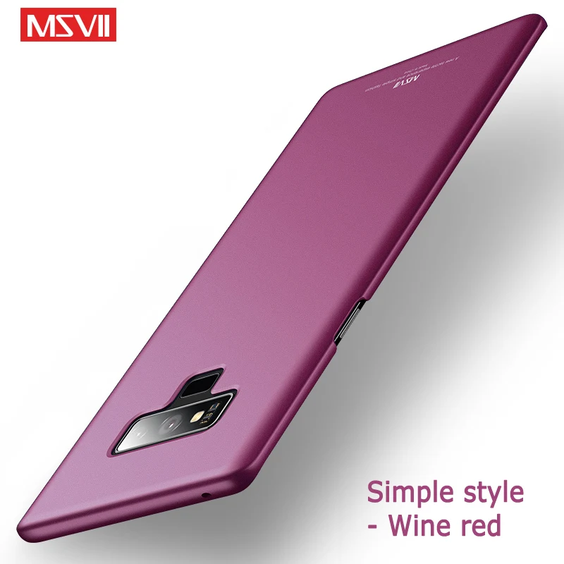 Simple Wine Red Note 10 чехол Msvii матовый чехол для samsung Galaxy Note 10 Plus S10 S8 S9 Plus чехол S10 E S 9 PC чехол для samsung Note 9 8 чехол s - Цвет: Simple Wine Red