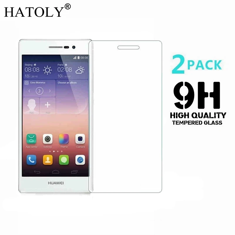 Ультратонкое закаленное стекло HATOLY для Huawei P7 Защитная пленка Ascend 5 &quot 2 шт.|glass for