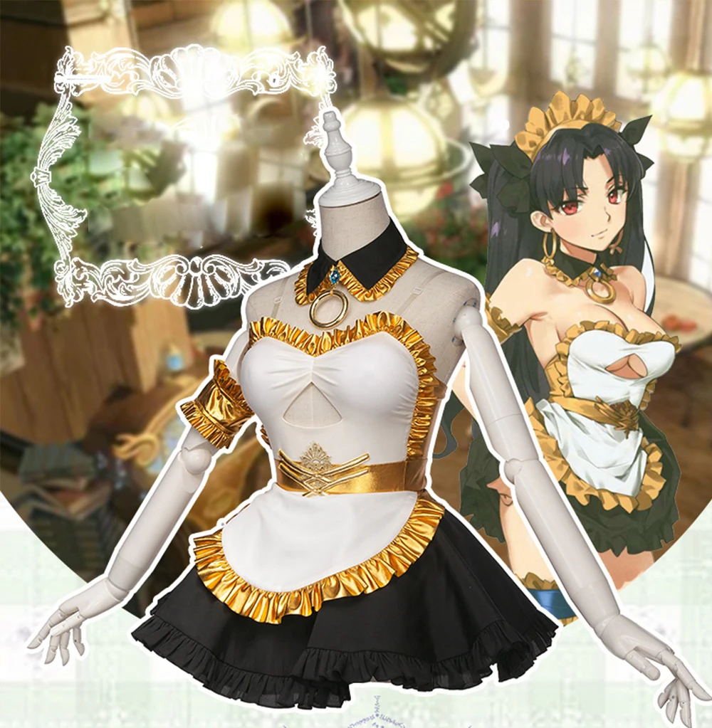 Fate/Grand Order FGO Ishtar костюм для косплея Униформа горничной платье Хэллоуина женщин