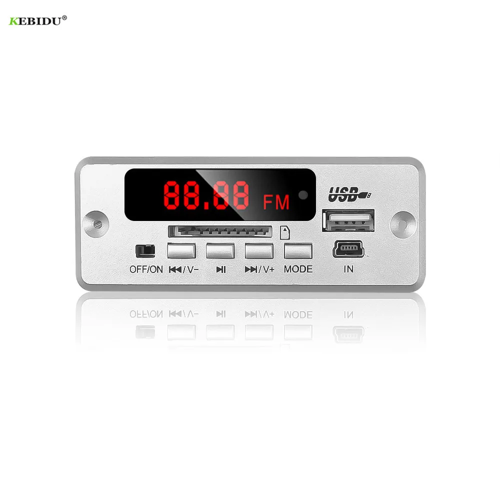 Беспроводной MP3-плеер kebidu с Bluetooth 5 0 автомобильный аудио USB TF-карта модуль FM-радио 12