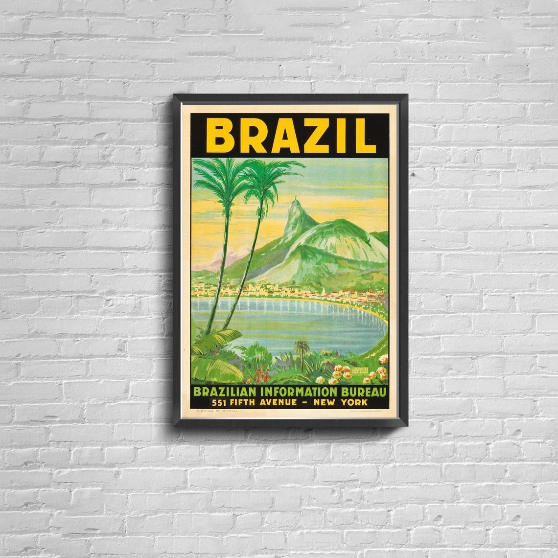 

Бразильский винтажный постер для путешествий, холст, постер, картина для дома, Женский (без рамки)