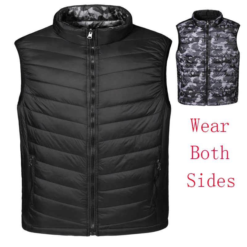 

Зимние мужские двухсторонние походные жилеты, куртки, защищающие от окон, теплые новые двухсторонние походные жилеты, 3 цвета