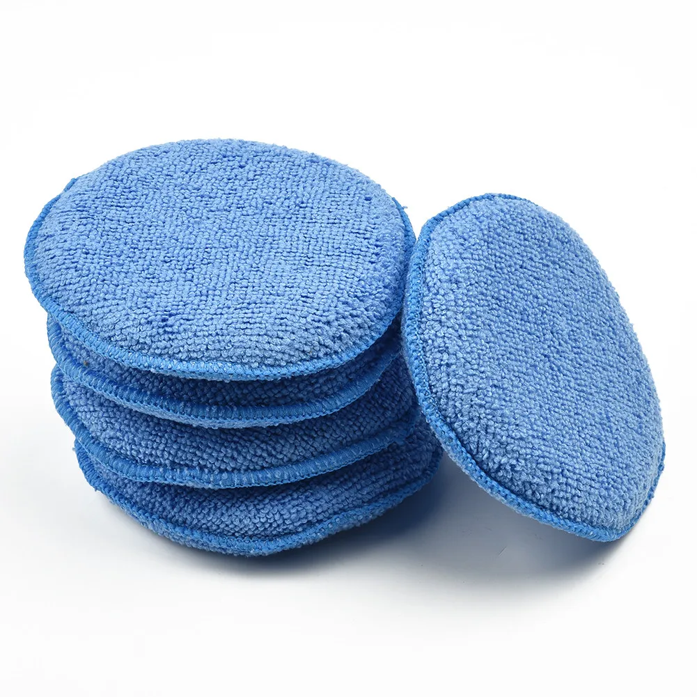 

10pcs Blue Sponges Applicator Cleaning Decor Microfiber Waxing Practical