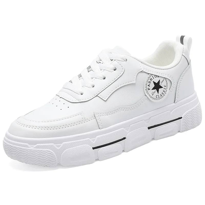 

Hong Kong style board shoes students' thick soled shoes women's 2021 spring little white shoes fashion shoes Korean version