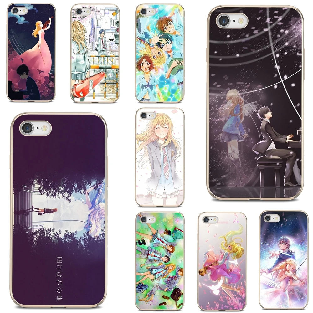 

Your lie in April Anime Art For iPhone 10 11 12 13 Mini Pro 4S 5S SE 5C 6 6S 7 8 X XR XS Plus Max 2020 Silicone Case Cover