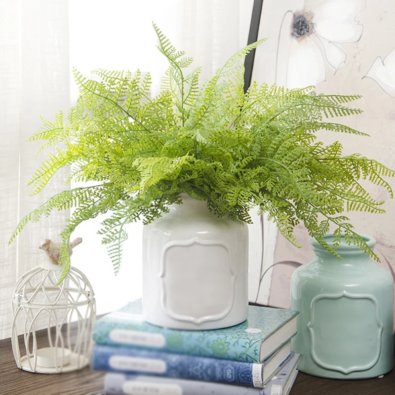 

Pine Fern Leaf DIY Hand-simulated Plant Background Wall Living Room Beauty Pine Fern Leaves ChristmasTree Handcraft
