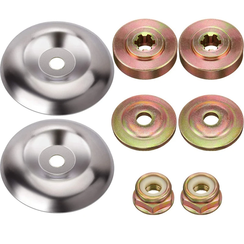 

8 шт., набор адаптеров для газонокосилки, клинок для травы, адаптер для травяного лезвия, включая упорную шайбу, гайку для воротника