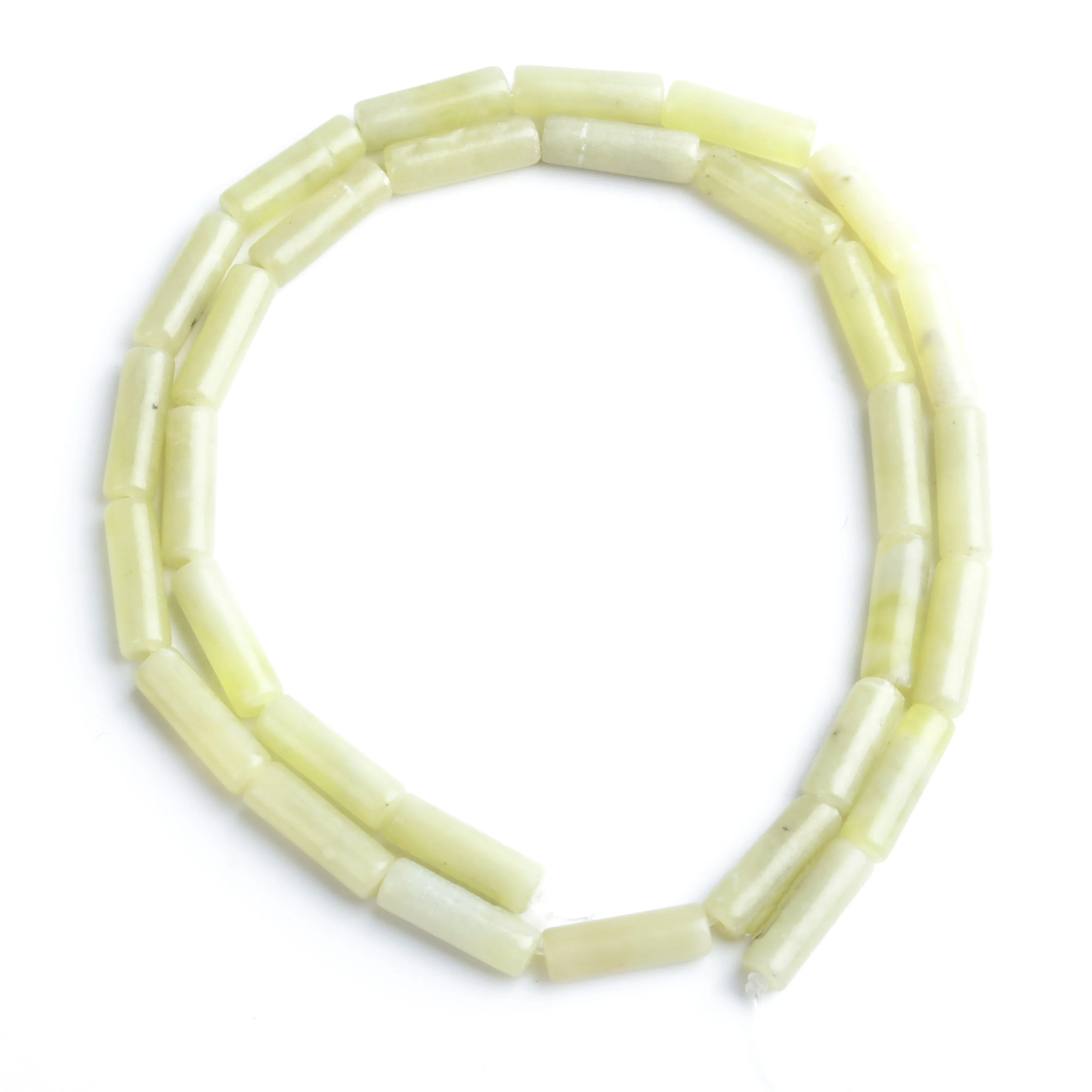 

Natural Stone 4x13mm Lemon Jade Bucket Beads Cylindrical Beads Loosely Spaced Bead Septa Beads DIY Necklace Bracelets Earrings